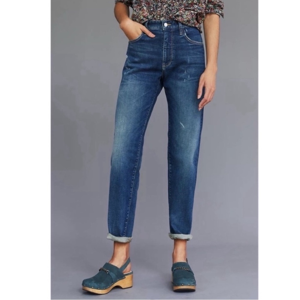 Anthropologie Pilcro Selvedge Boyfriend Jeans Size 32 Blue Relaxed Denim Plus - Picture 7 of 8